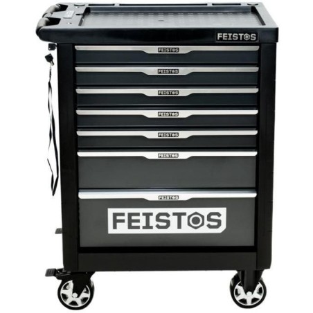 FEISTOS Mento 1 Werkstattwagen mit 158 Teilen Schwarz Maße: 47 x 77 x 96 cm