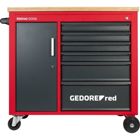 Gedore-Werkzeugwagen GEDORE red Workshop Trolley MECHANIC PLUS mit 6 Schubladen