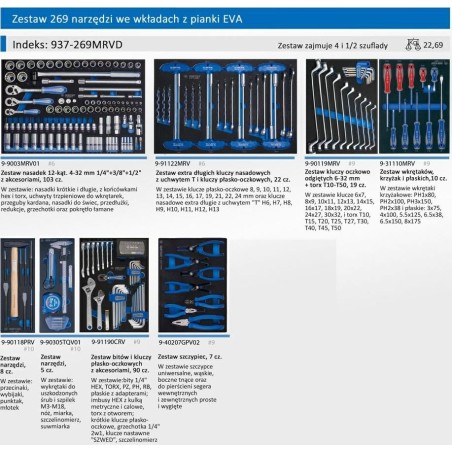 Werkzeugwagen King Tony mit 7 Schubladen (87437-8B-BK)