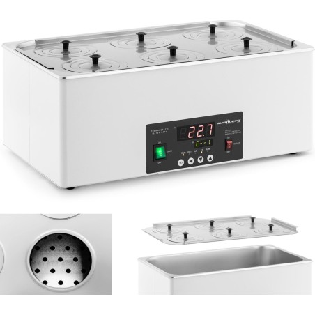 Steinberg Labor-Wasserbad, 6-fach, 5–100 °C, 22,5 l Labor-Wasserbad, 6-fach, 5–100 °C, 22,5 l