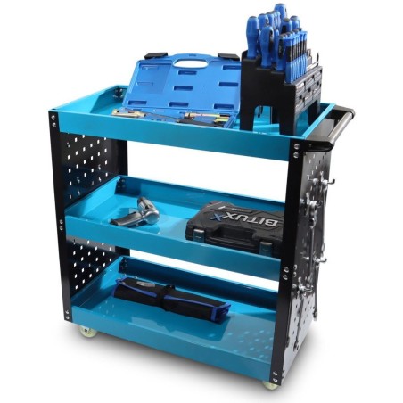 Werkstattwagen mit 3 Ablagen und einer Lochwand – ideal für Heimwerker