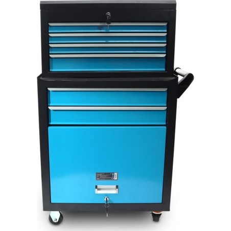 Werkzeugwagen mit Schubladen für einen mobilen Schlüssel und separatem Werkzeugkasten