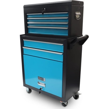 Werkzeugwagen mit Schubladen für einen mobilen Schlüssel und separatem Werkzeugkasten