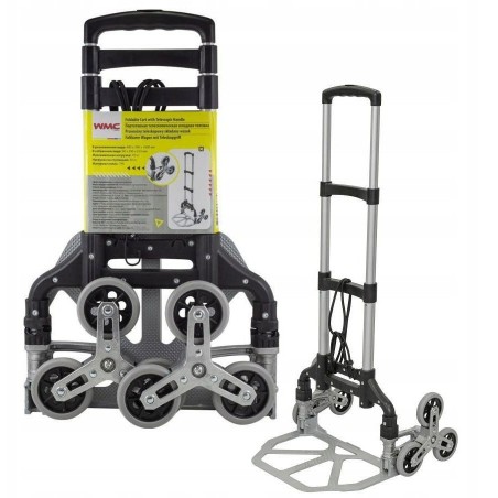 Zusammenklappbarer Transportwagen mit Teleskopgriff und schwenkbaren Rädern (Tragkraft 70 kg)