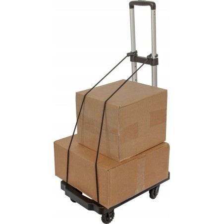 Forsage-Werkzeugwagen – Zusammenklappbarer Plattformwagen mit Teleskopgriff + 2 Befestigungsgummis