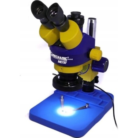 Stereomikroskop Triocular Mechanic MC75T B1 Minionek + LED-Beleuchtung