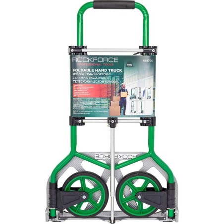 Rockforce Werkzeugwagen – Zusammenklappbarer Plattformwagen mit Teleskopgriff – Tragkraft: 100 kg