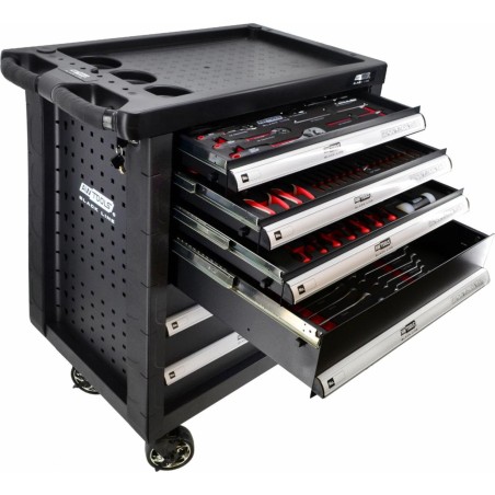 ATools-Werkzeugwagen mit 6 Schubladen und Ausstattung (AW15100)