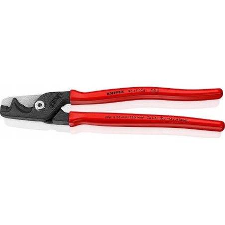 Knipex KNIPEX StepCut XL Kabelschneider 95 11 225, Schneidezange (rot, Länge 225 mm)