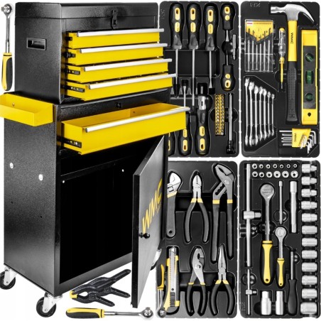 Werkzeugschrank mit Rollwagen, 257 Teile