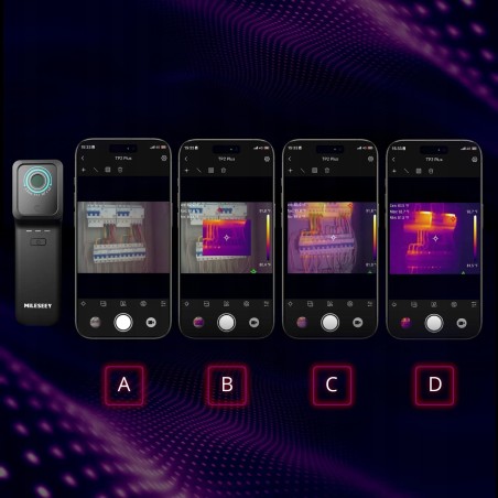 Wärmebildkamera mit WLAN, Android-, iPhone- und iOS-App, 256 × 192, 25 Hz, -20 bis 550 °C