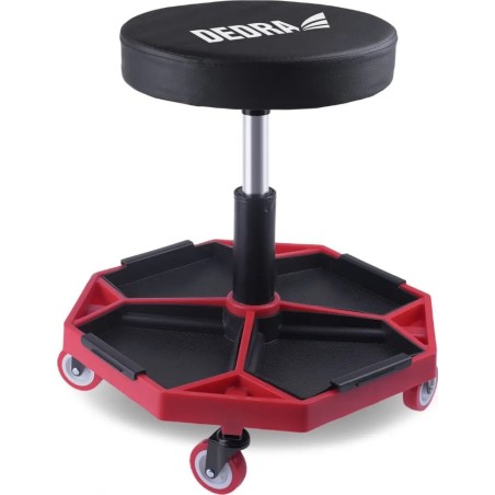 Dedra-Werkzeugwagen: Werkstattsitz auf Rollen, 4 Ablagen