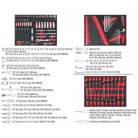Yato-Werkzeugwagen mit 7 Schubladen und Zubehör (YT-55290)