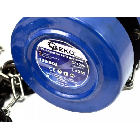 Geko Kettenzug GEKO PREMIUM 1 t x 3 m /Stahl/(1) G01095 GEKO