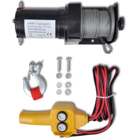vidaXL Elektrische Winde 12 V, mit kabelgebundener Steuerung