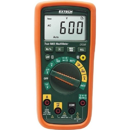 Extech Digitalmultimeter mit Hintergrundbeleuchtung und Wechselstrommessung, EX350