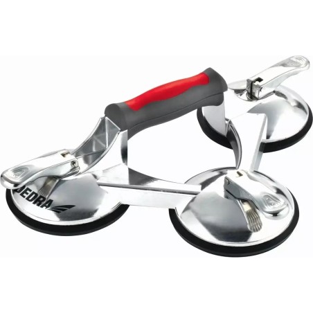 Dedra Dreifach-Saugnapf für Scheiben, 3 x 123 mm, max. 180 kg, Aluminium