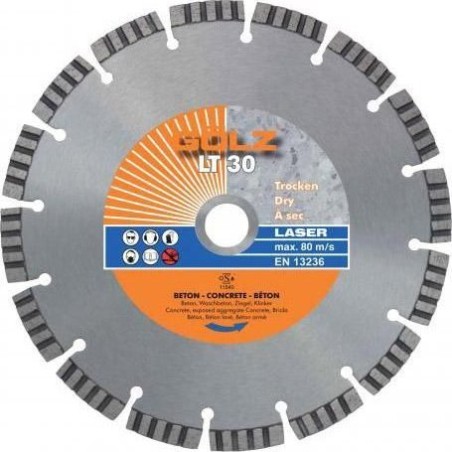 Diamantscheibe für Beton O350 mm GOLZ LT30
