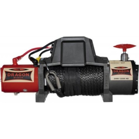 Husar Elektrische Seilwinde DWM 12000 HD 12 V, Zugkraft 5443 kg, Seillänge 20 m (Kunststoffseil)