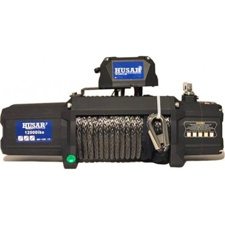 Husar Elektrische Seilwinde BST 12000 lbs mit Kunststoffseil (Spannung 24 V)