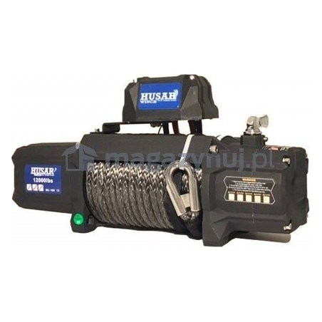 Husar Elektrische Seilwinde BST 12000 lbs mit Kunststoffseil (Spannung 24 V)