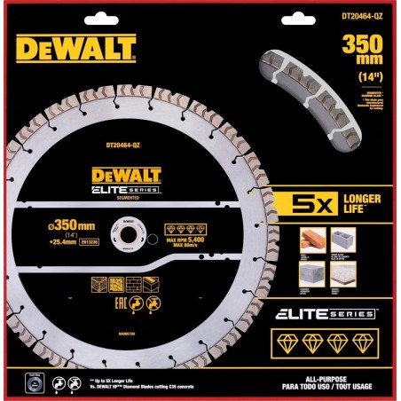 Dewalt DEWALT Diamant-Trennscheibe 350 mm ELITE – Allgemeiner Einsatz