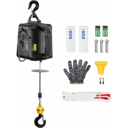 Vevor 2-in-1 tragbare elektrische Winde, 500 kg, mit kabelloser Fernbedienung
