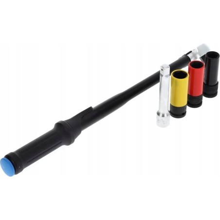 Gedore Gedore Drehmomentschlüssel TORCOFLEX UK Set, 1/2" (schwarz, inkl. 3 Aluminium-Felgensteckschlüssel)