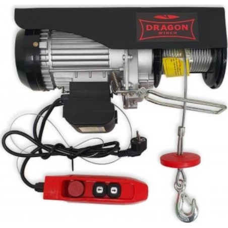 Dragon Winch Werkstatt-Winde, elektrisch DWI HD 230 V, 12 m, Tragkraft 400/800 kg (Kabelfernbedienung)