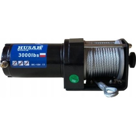 Husar Elektrische Seilwinde mit Stahlseil BST 3000 LBS
