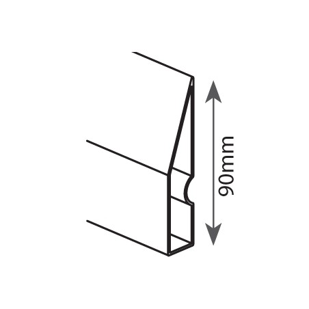 Modeco EXPERT-Putzleiste, trapezförmig, 240 cm – MN-71-327