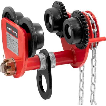 Steinberg Handgeführter Hängekranwagen mit Kette 90–135 mm, 2000 kg Handgeführter Hängekranwagen mit