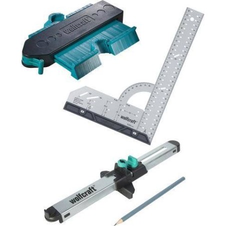 Wolfcraft Set zum Zuschneiden von Laminatplatten und zur Bodenplanung WF6976000