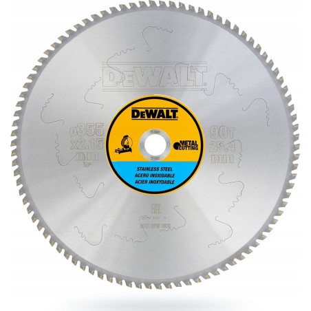 Dewalt HM-Metallsäge 355 x 25,4 mm, 90°, Edelstahl, 3–25 mm/