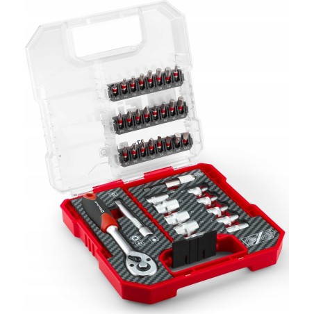 Einhell-Werkzeugset: 37-teiliges Set mit Bits und Steckschlüsseln, L-CASE 49109022