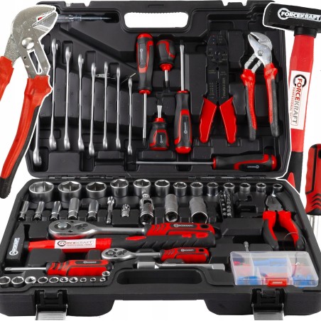 Forcekraft-Werkzeugsatz, 99-teilig, 1/4", 1/2" (Sechskant)