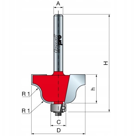 Fräser 38-10208P 35 × 18,5 × 8,0 R6,35