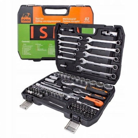82-teiliges Werkzeugset 1/2" und 1/4" (Sechskant) (4–32 mm)