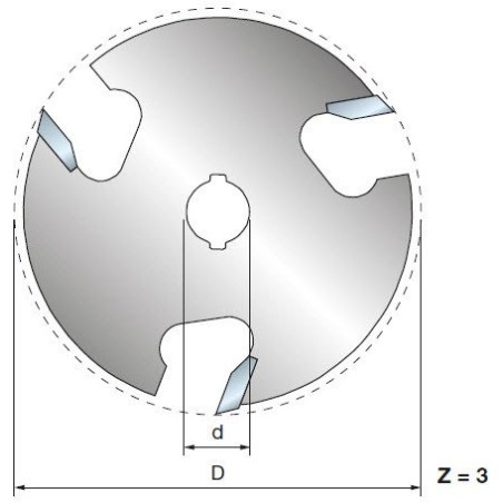 Fräser 56-11208P 50,8 × 6,4 × 8,0-3