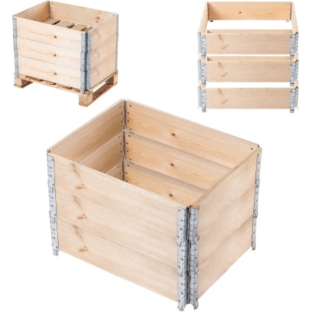 Kadax KADAX Palettenaufsatz 600 x 800 x 200, 1. Wahl, 3er-Pack