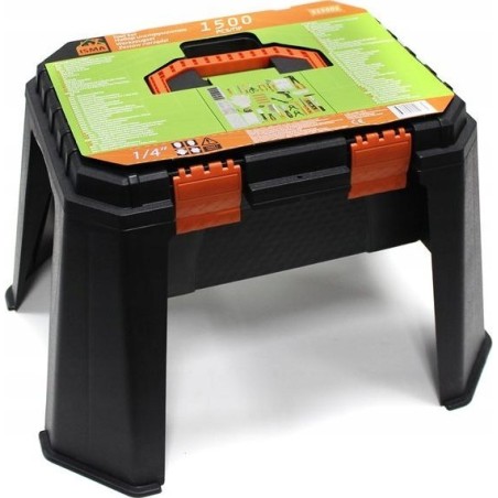 Isma-Werkzeugset – Universelles Werkzeugset, Kiste und Hocker, 1500-teilig