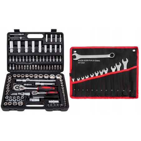 Werkzeugset, Schraubenschlüssel und Torx-Bits MASTIFF, 108-teilig, MFSC108 KLU17