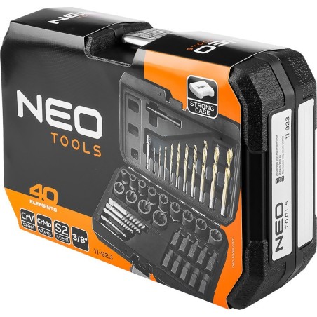 Set für festsitzende Schrauben (mit Bohrern und Schraubendrehern), 40-teilig