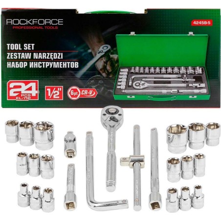 Rockforce-Werkzeugsatz ROCKFORCE SCHRAUBENSCHLÜSSELSATZ 24-teilig 1/2" RF-4245B-5