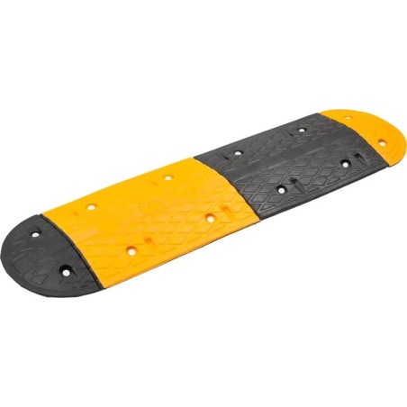 vidaXL vidaXL Bremsschwelle, gelb-schwarz, 129 x 32,5 x 4 cm, aus Gummi