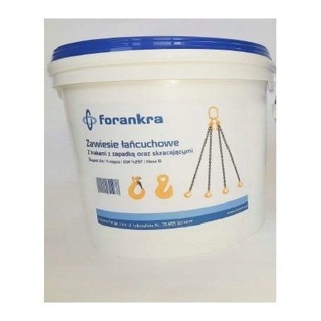 Forankra 2-LEG CHAIN SINGLE. 2,8 t/2 m Haken mit Sicherung/gekürzt D8 G80