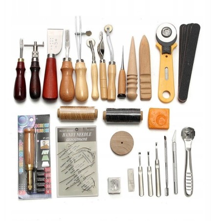 37-teiliges Lederhandwerks-Werkzeugset für Handtaschen
