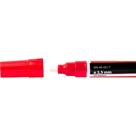 BAU-ÖLFARBSTIFT, ROT, TUBE, SPITZE 2,5 MM, 10 ML [EXPERT]