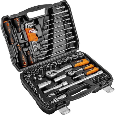 Werkzeug- und Zubehörset NEO, 1/2", 1/4", 100-teilig