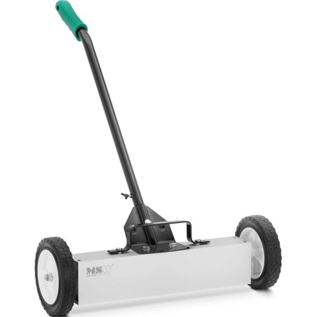MSW Magnetbesen zum Aufsammeln von Nagelspänen, auf Rädern, Breite 45 cm Magnetbesen zum Aufsammeln
